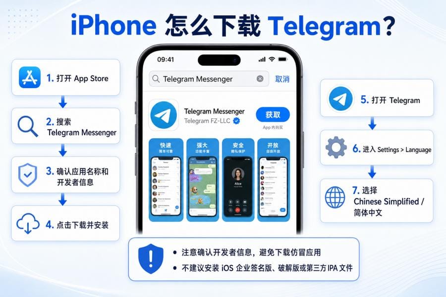 Telegram中文版怎么下载?官方下载入口与中文设置教程 配图 1