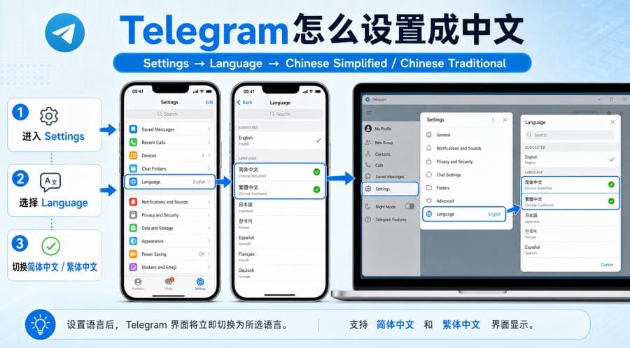Telegram 中文版是官方的吗?官方下载与中文设置完整教程 配图 2