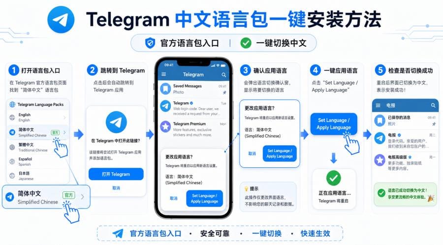 Telegram 中文语言包怎么安装?手机和电脑设置中文教程 配图 3